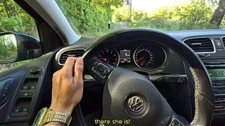 Cumming Hard in the Drive-Thru While Remote Vibrators Pulse Inside You, Then Getting Fucked Right There in the Car