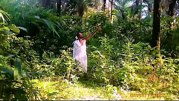 Mature thick African wife’s dripping wet pussy gets pounded deep by her big-dick pornstar stepson out in the wild bush