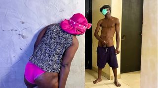 Sexy ebony and her step brother locked in a raw fuck battle