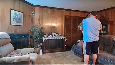 Amateur ebony slut gets pounded deep and rough by her man on camera