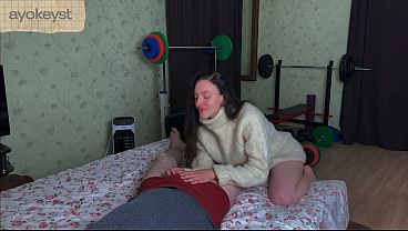 Lazy, sweater-muffled homemade sex with that cozy, barely-there effort