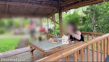 Outside with a Thai stranger, getting filthy and wet.