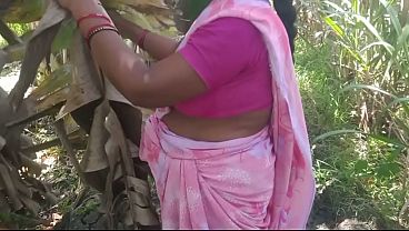 Indian Tamil bhabhi gets wild and wet in a banana grove fuck session