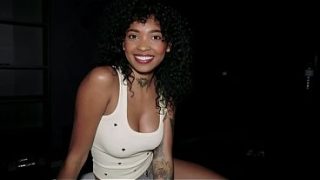 Ebony Latina used her sly, sexy smile to make him hard with desire