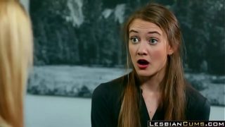 Pervy teen lesbian ghost hunter gets her pussy soaked from ghostly orgasms – LesbianCums.com
