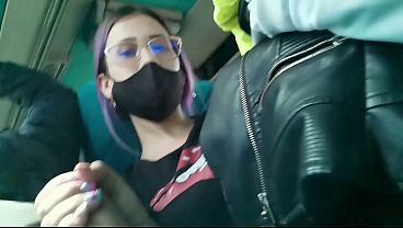Public bus creampie: BlakeProductions serves up raw oral and hard pounding for all to see